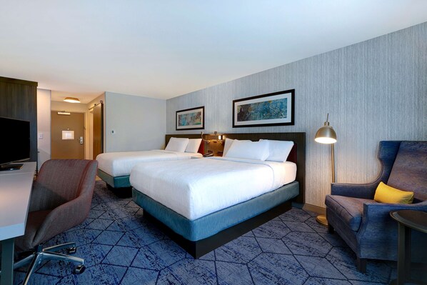 Premium bedding, pillowtop beds, blackout drapes, iron/ironing board