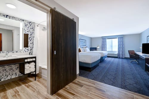 Deluxe Room, 2 Queen Beds, Non Smoking | Premium bedding, pillowtop beds, blackout drapes, iron/ironing board