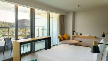 In-room safe, desk, laptop workspace, soundproofing