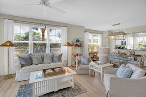 TV, DVD player, books