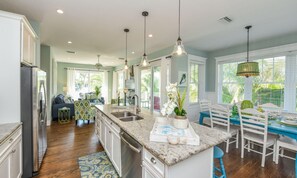 House, Multiple Beds | Private kitchen