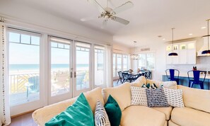 House, Multiple Beds | Living room | 36-inch TV with cable channels - Paradise Beach by AMI Locals (Bradenton Beach)