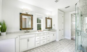 House, 5 Bedrooms | Bathroom | Hair dryer, towels - Serenity Beach by AMI Locals (Anna Maria)