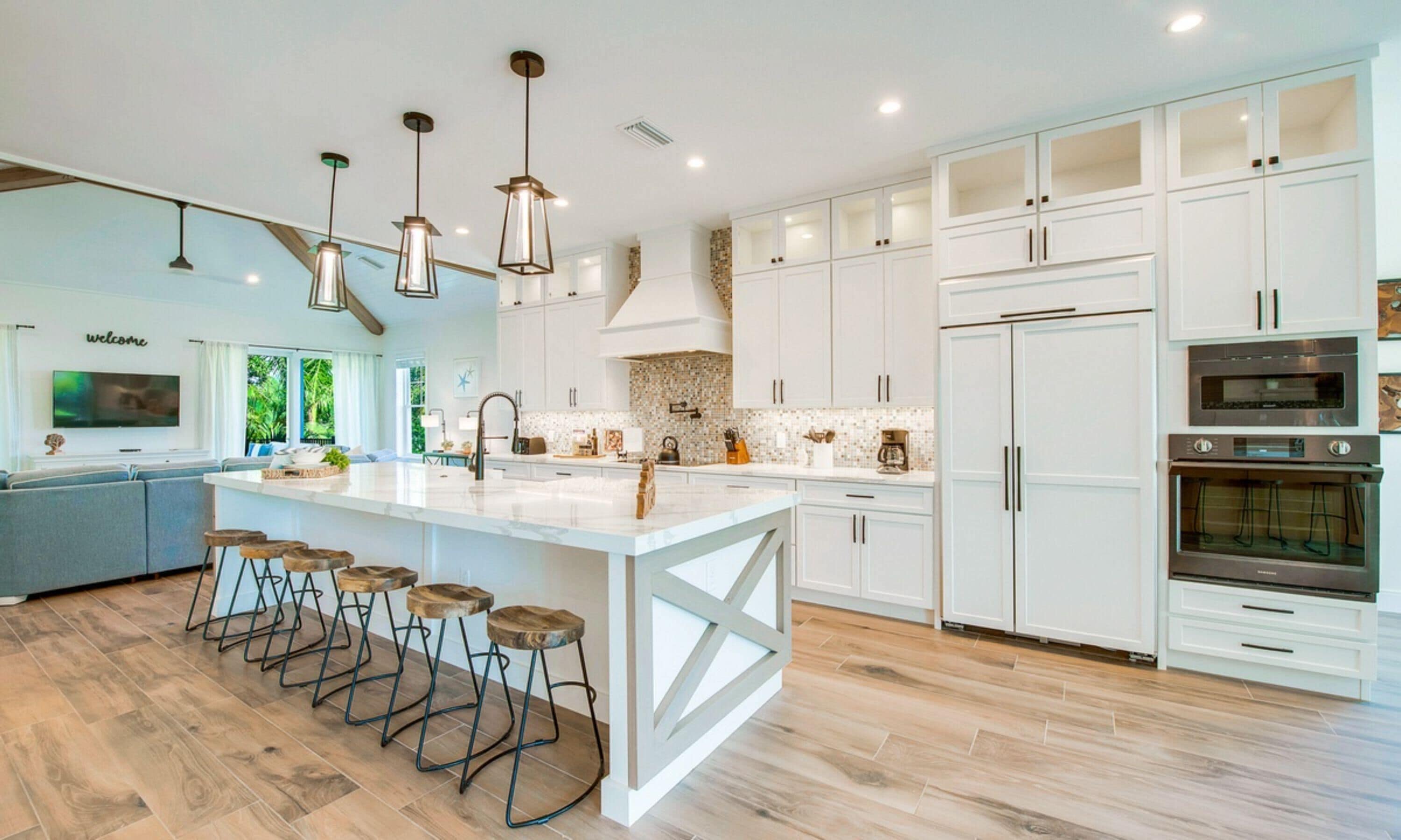 Casa, varias camas | Cocina privada | Refrigerador, microondas, parrilla de estufa y lavavajillas 