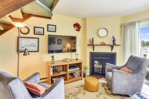 Smart TV, DVD player, books, video library