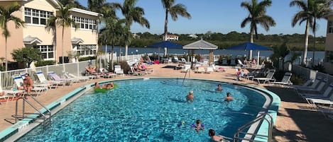 Outdoor pool, a heated pool