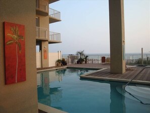 Outdoor pool, a heated pool