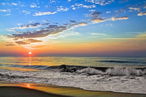 New 5 bedroom & 6 bathroom waterfront home on canal with pool close to beach!