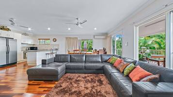 Standard Townhome | Living area | 55-inch Smart TV with digital channels, TV, Netflix