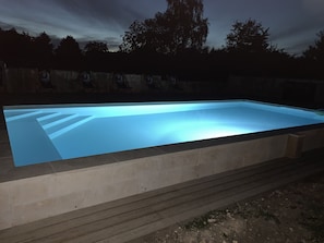 Outdoor pool, a heated pool