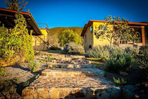 3 comfortable individuals cabins in a property with stunning views of the valley