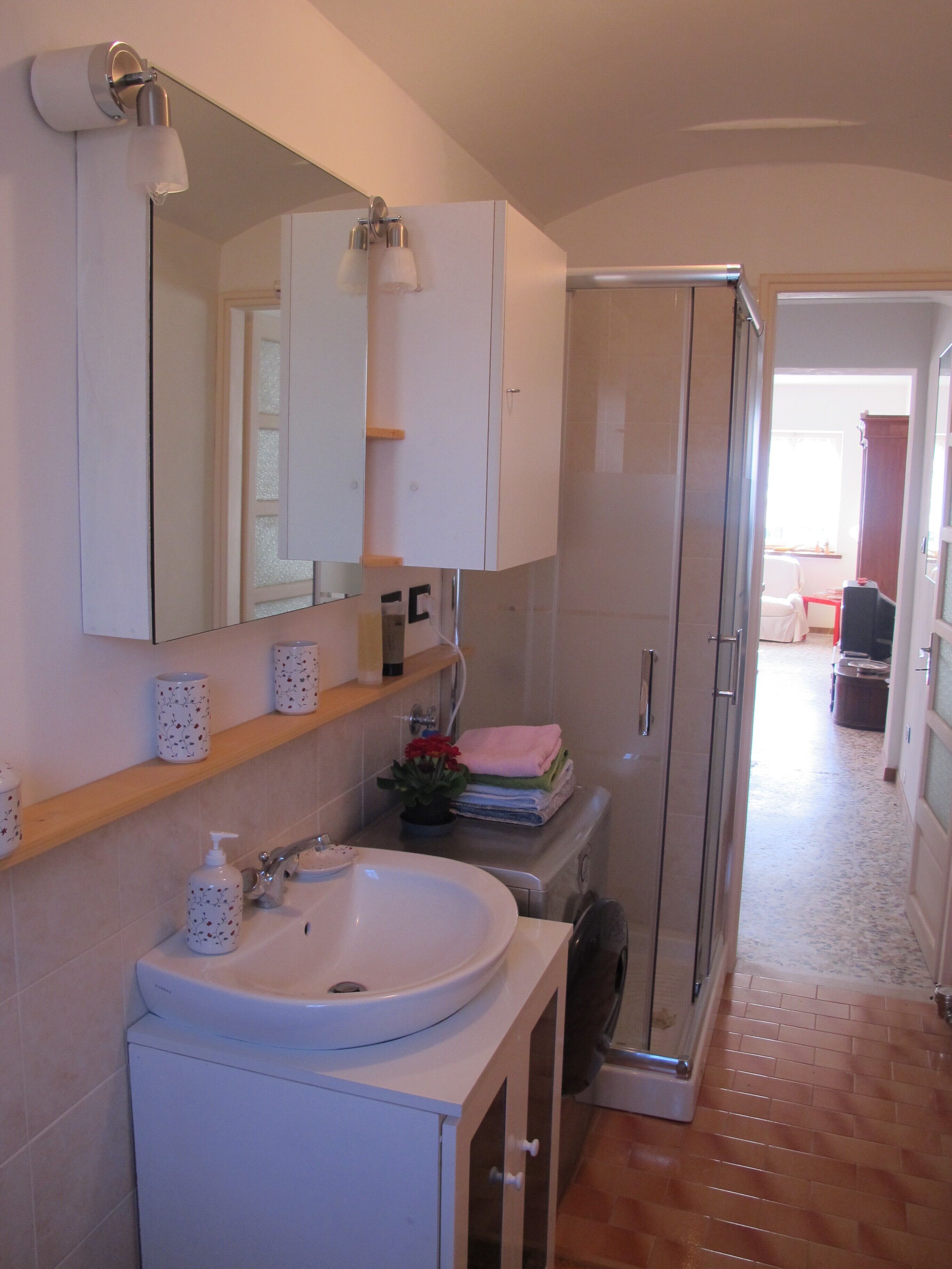 Dusche, Haartrockner, Bidet, Handtücher