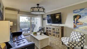 Smart TV, DVD player, books