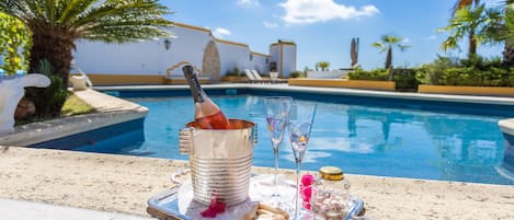 Outdoor pool, a heated pool