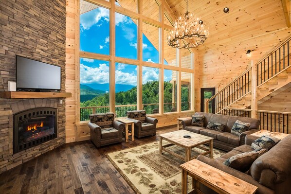 Télévision, cheminée, jeux vidéo