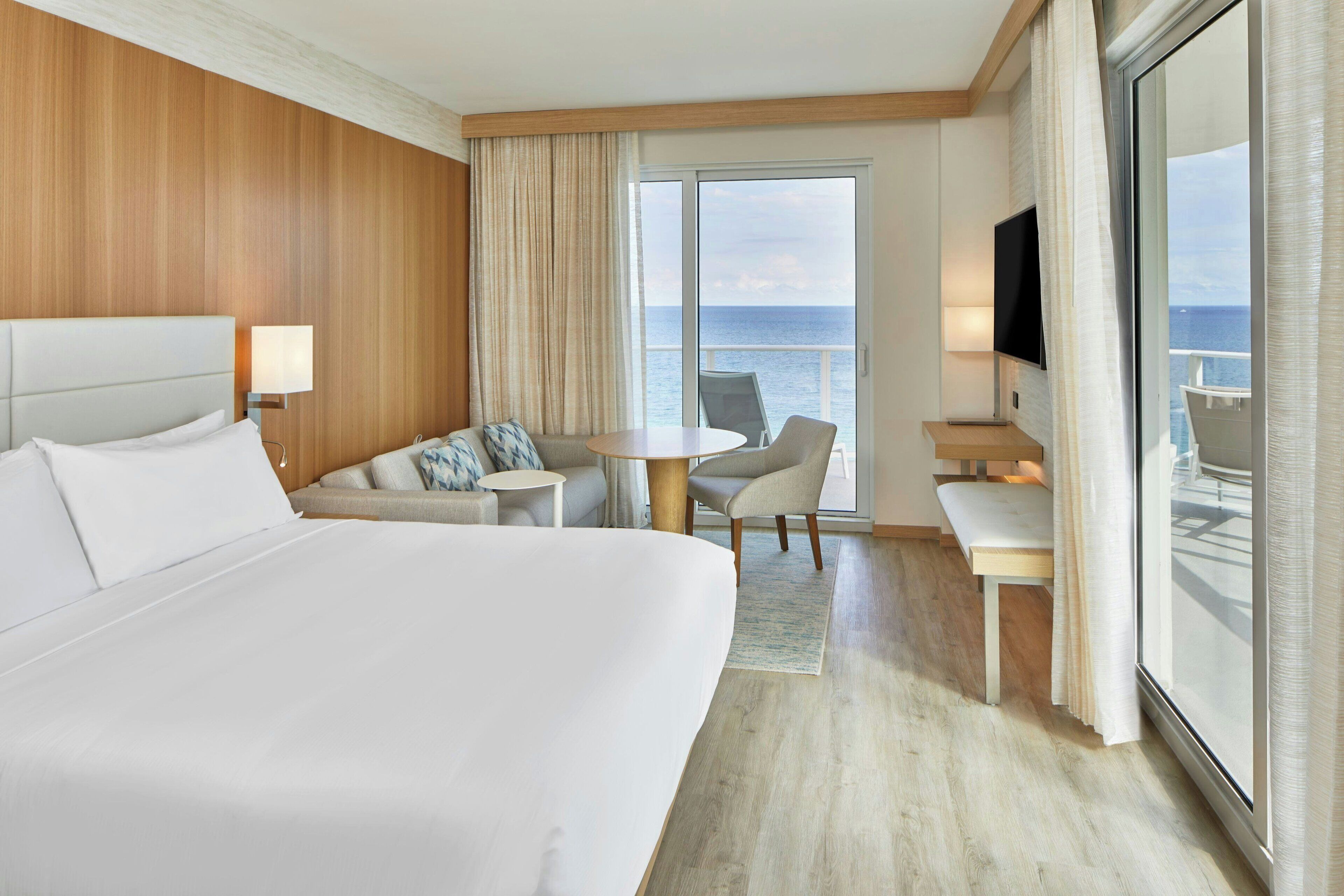 Room, 1 King Bed with Sofa bed, Balcony (Oceanfront) | Premium bedding, pillowtop beds, in-room safe, blackout drapes