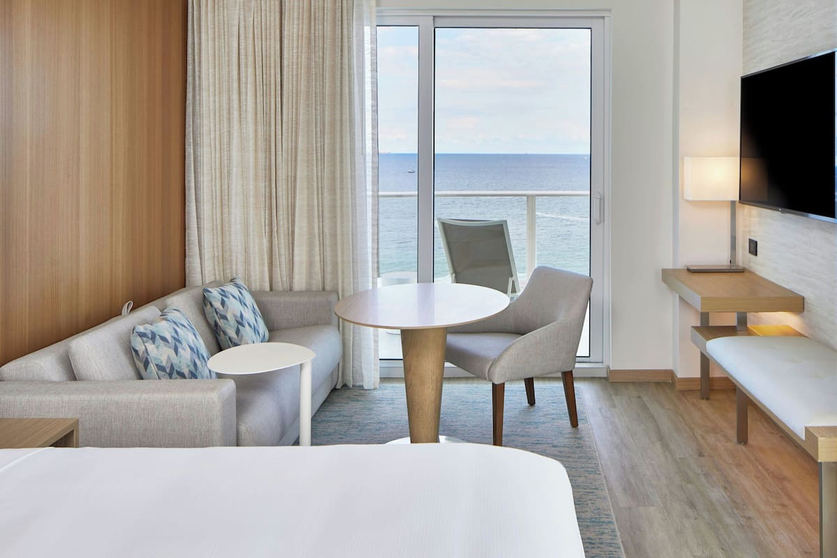 Room, 1 King Bed with Sofa bed, Non Smoking, Balcony (Oceanfront) | Premium bedding, pillowtop beds, in-room safe, blackout drapes