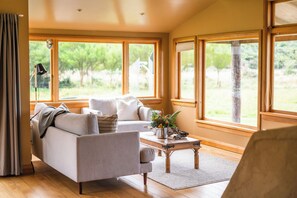 Living area - A Beach Bach at the start of The Abel Tasman! (Marahau)