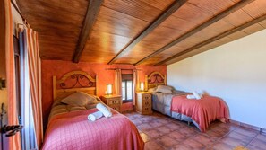 4 bedrooms, iron/ironing board, travel cot, WiFi