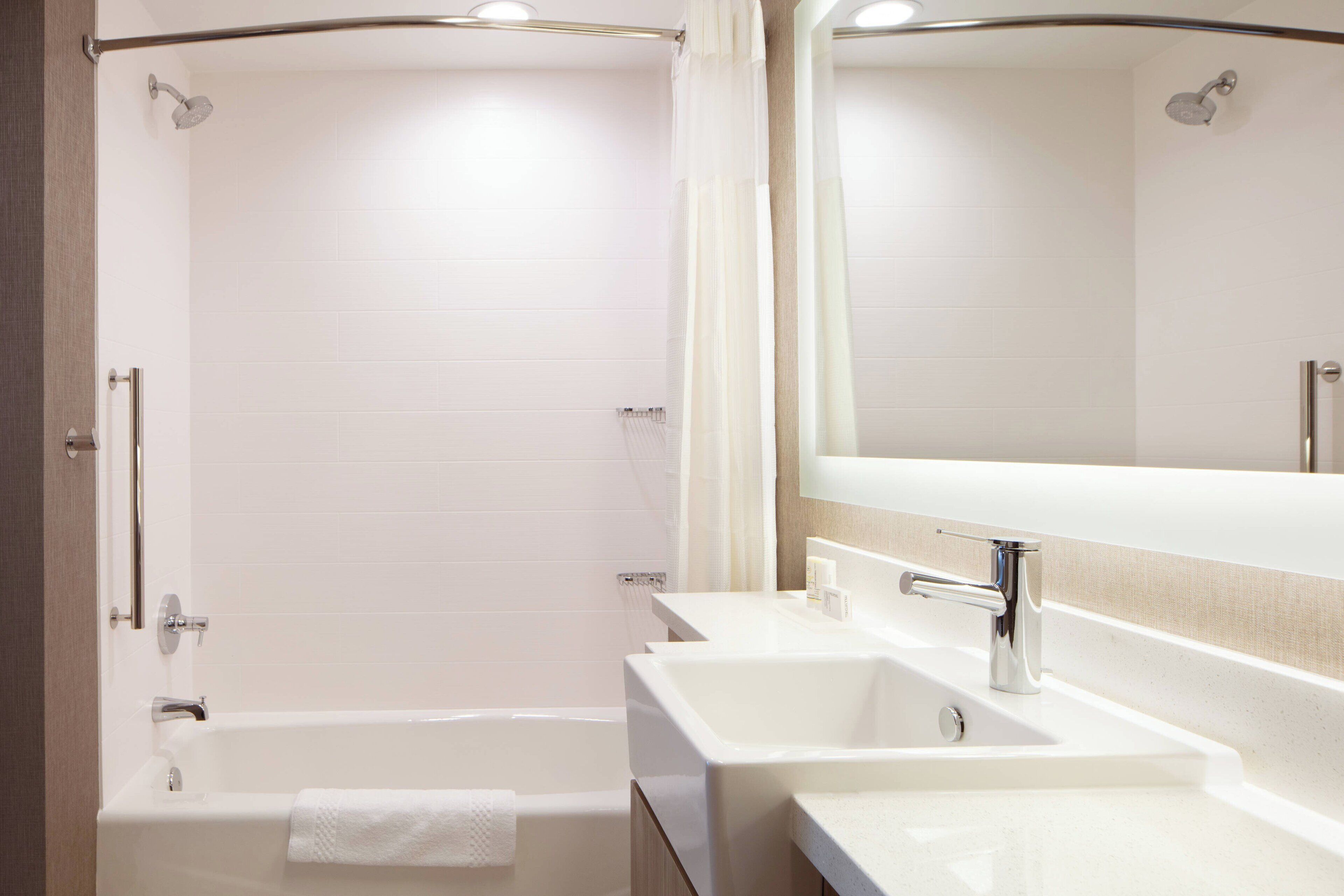 free toiletries, hair dryer, towels