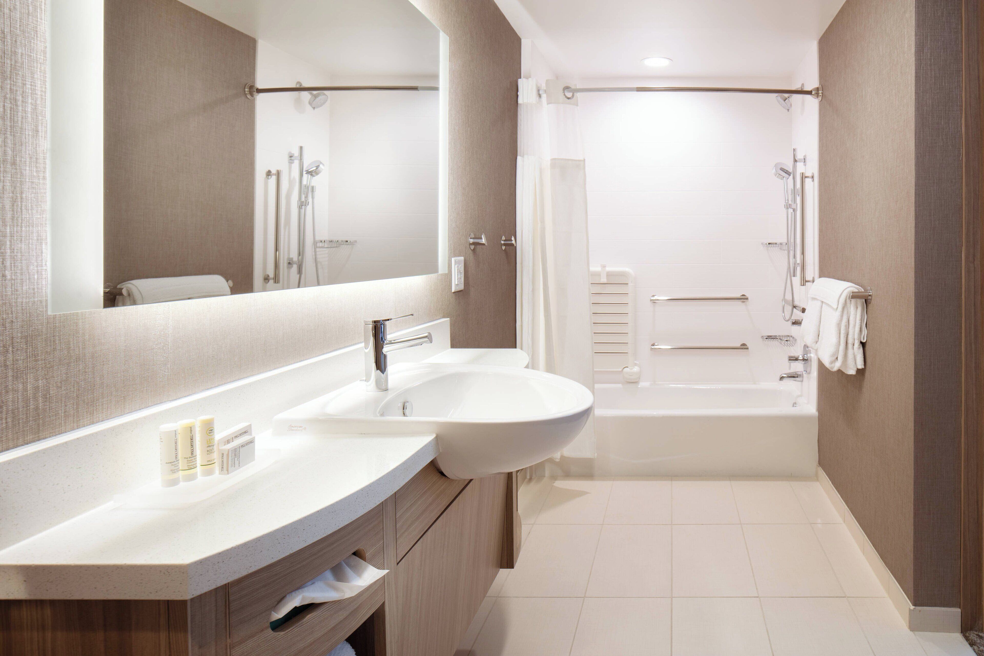 free toiletries, hair dryer, towels