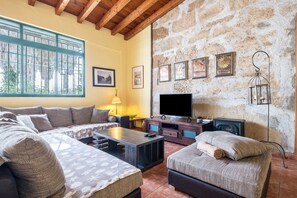 TV, fireplace, stereo