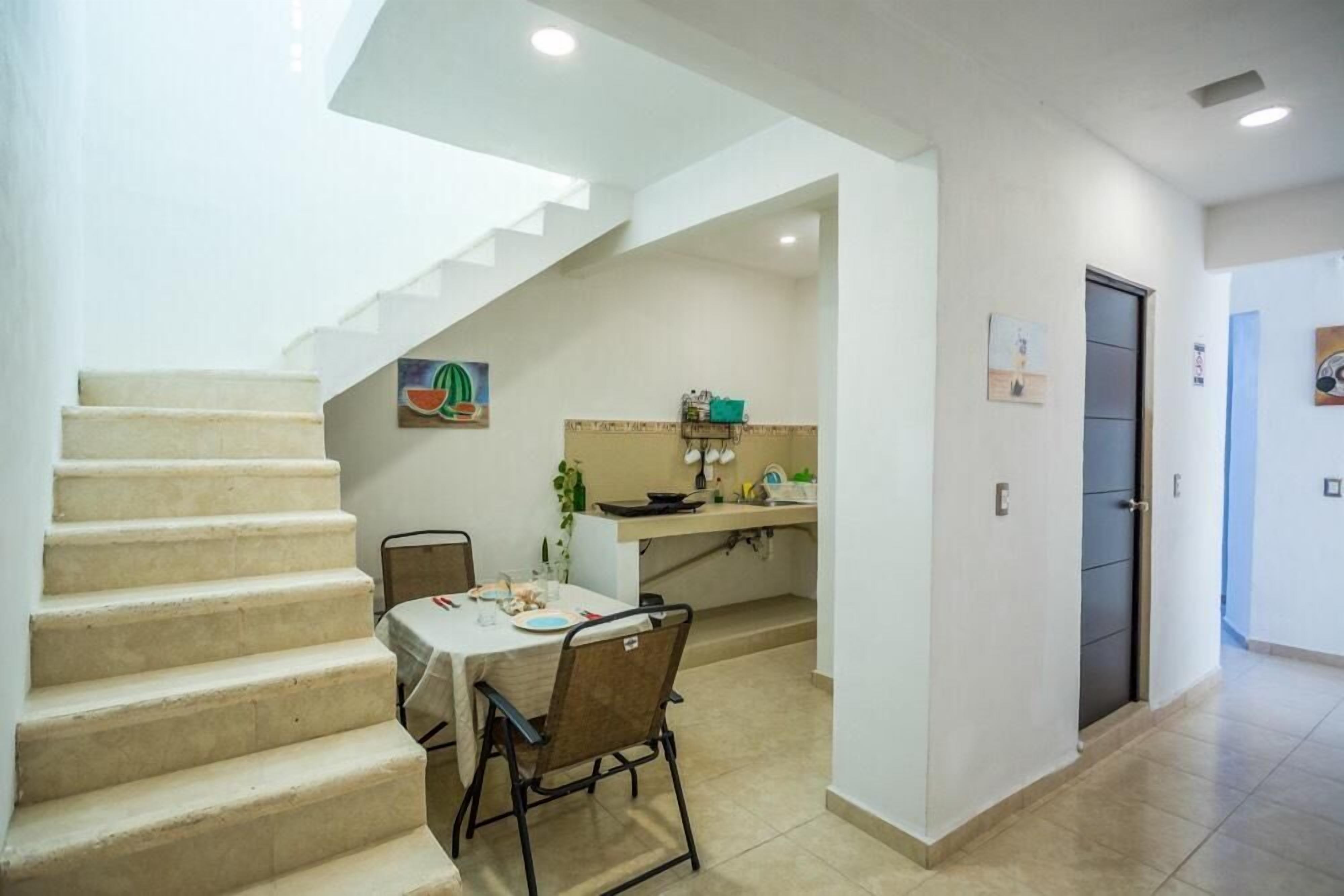 Mini-fridge, microwave