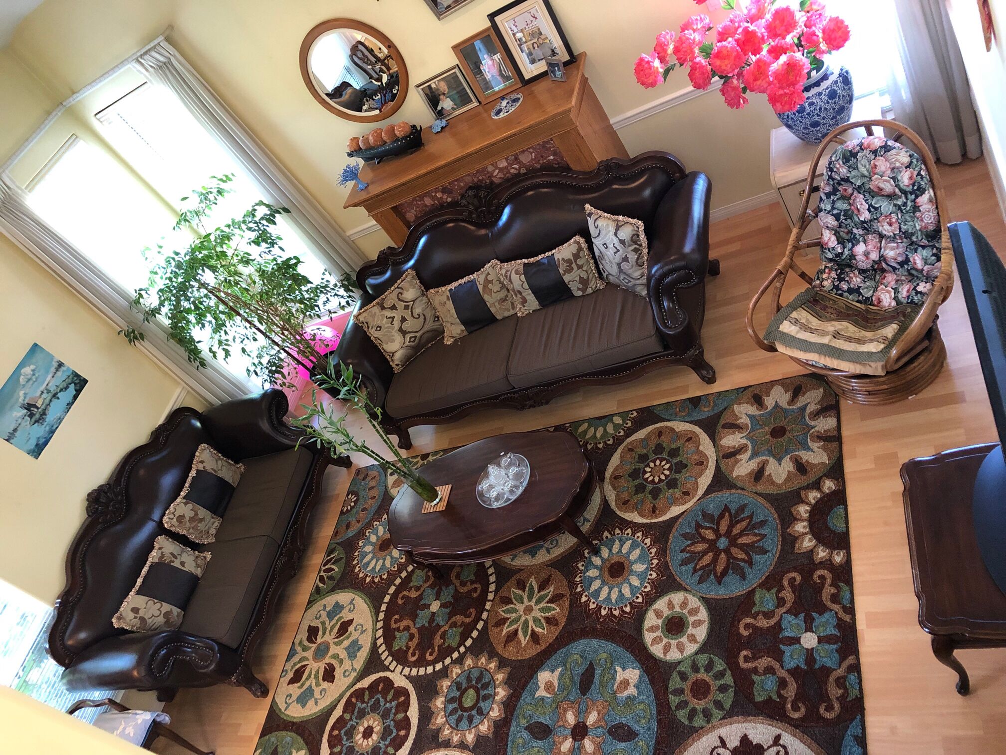 Queen bedroom with shared bathroom