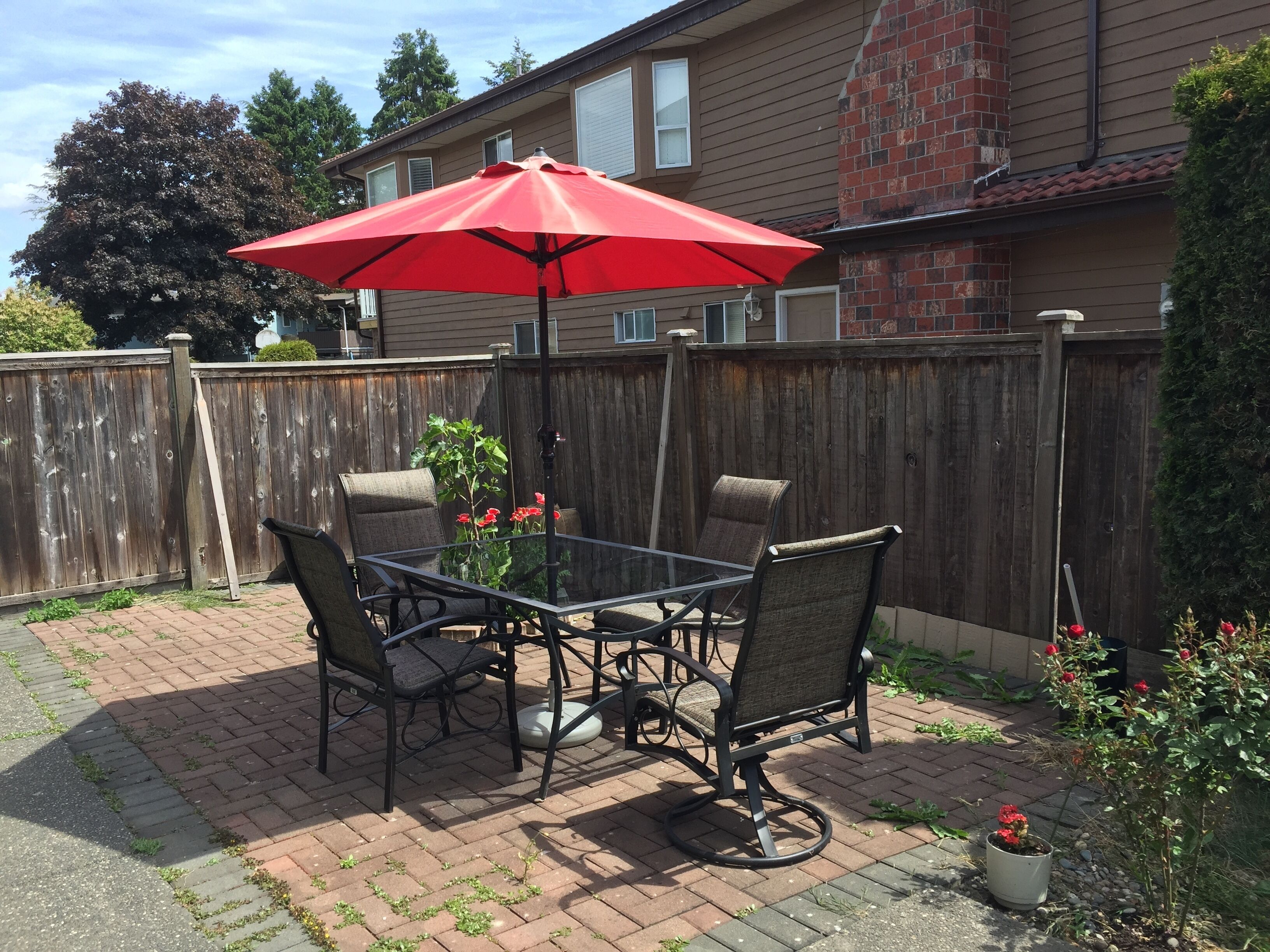 Queen bedroom with shared bathroom