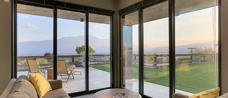 TV, DVD player, books, music library