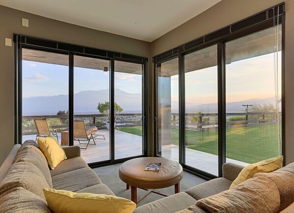 TV, DVD player, books, music library