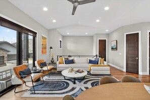 TV, fireplace, offices - The Holly Frost | 4BR Canyons Villa with Hot Tub! (Park City)