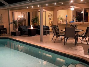 Outdoor pool, a heated pool