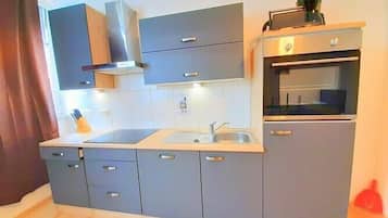 Panoramic Apartment, 3 Bedrooms | Private kitchen | Full-sized fridge, oven, stovetop, dishwasher