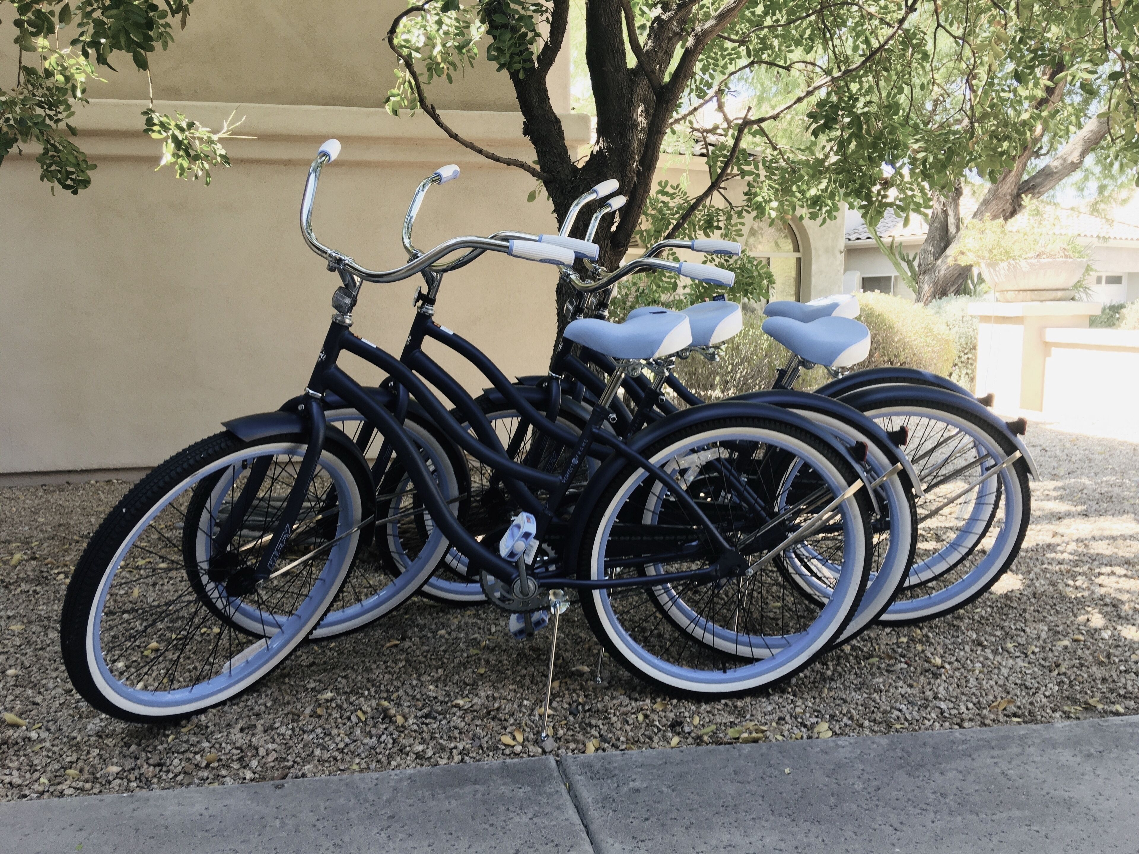 4 Adult bikes with key locks
