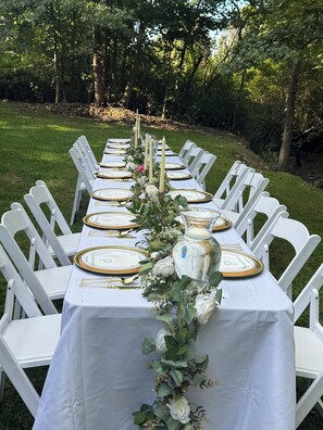 Espace banquet en plein air