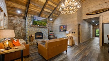 Smart-tv, eldstad och tv-spel