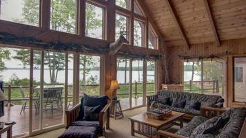 Smart TV, fireplace, DVD player, video library