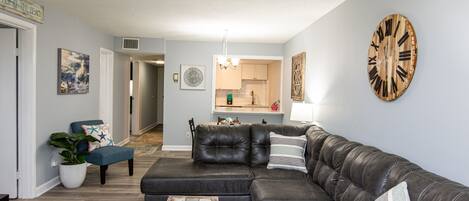 TV connectée, cheminée, lecteur de DVD, vidéothèque