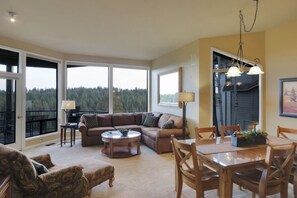 TV, fireplace, DVD player, stereo