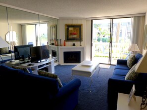 Living area - E-106 Ocean and Pool Views Just Steps to Beach. (Oceanside)