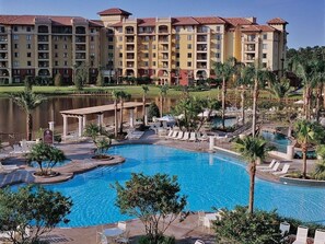 Outdoor pool, a heated pool - Beautiful 2 bedroom, 2 bath condo at Wyndham Bonnet Creek (Lake Buena Vista)