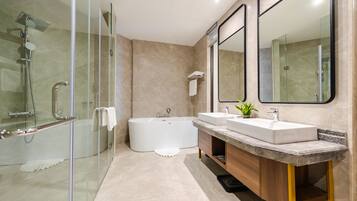 Ducha, artículos de tocador de diseñador, secador de pelo, batas