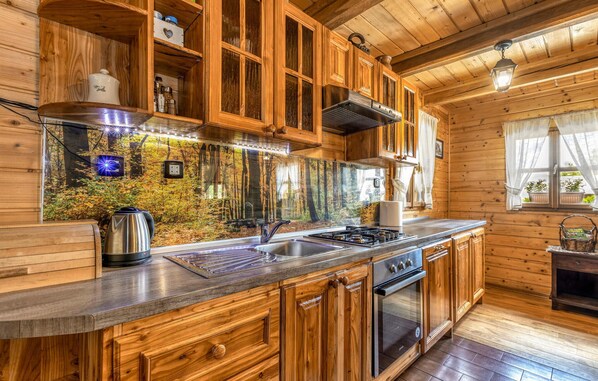 Fridge, oven, stovetop, dishwasher