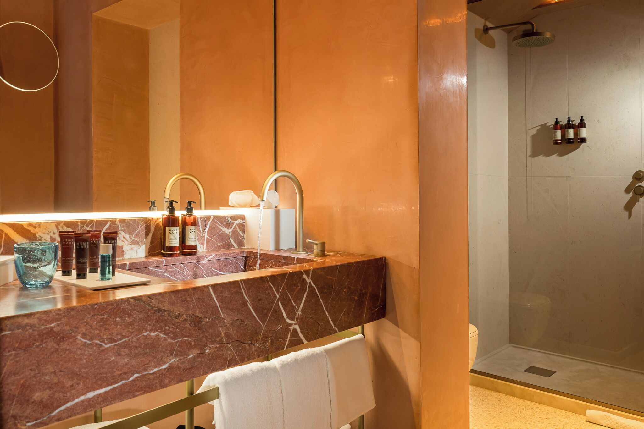 free toiletries, hair dryer, bathrobes, slippers