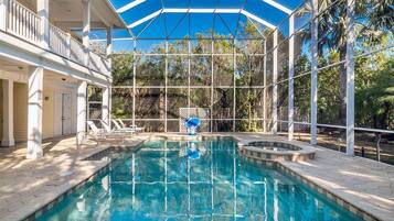 Een verwarmd zwembad