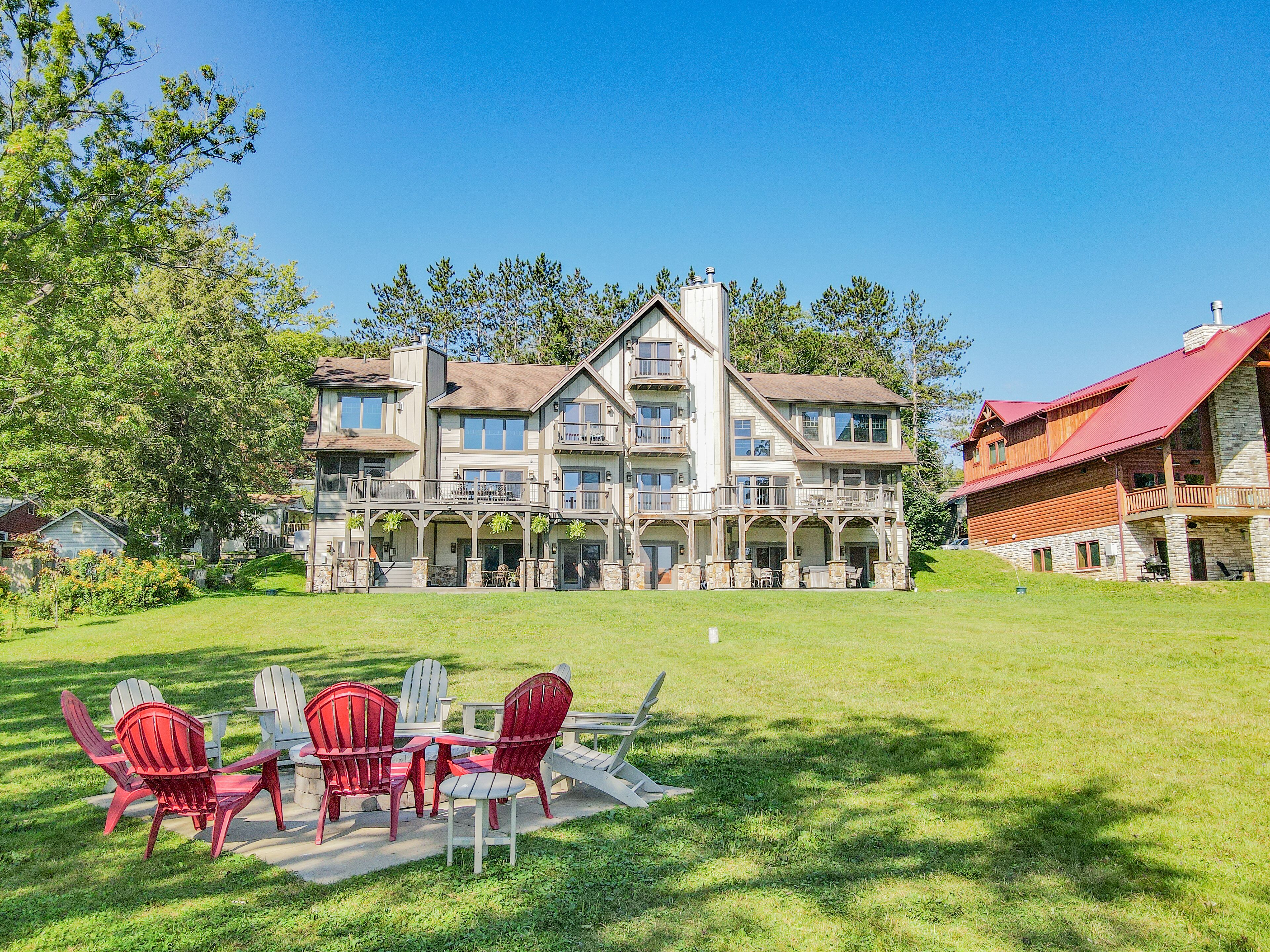 Walk to Wisp! Lakefront home with fire pit and dock!