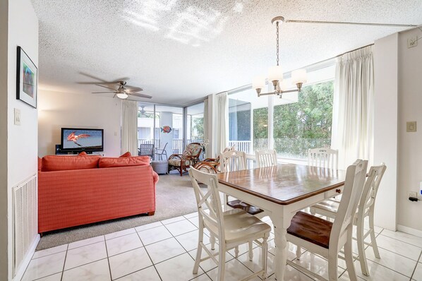 TV, DVD player, stereo