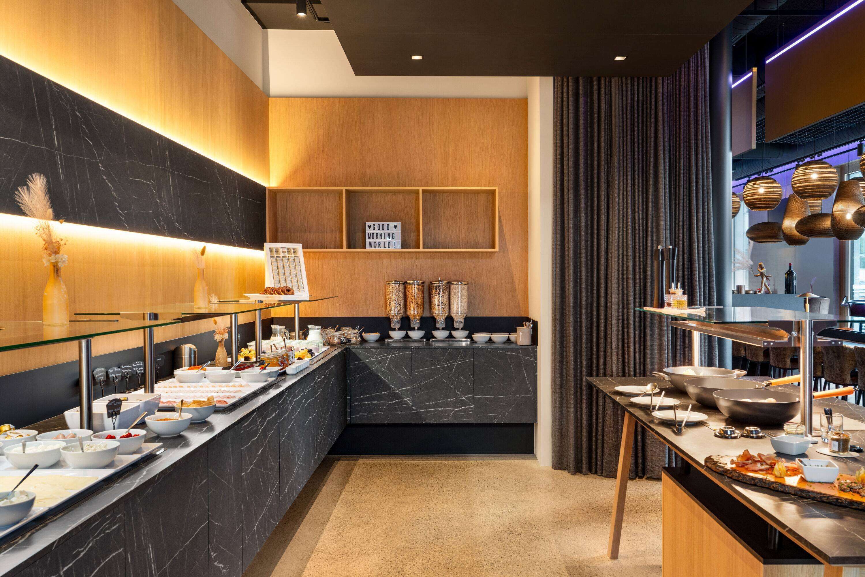 Daily buffet breakfast (EUR 18 per person)