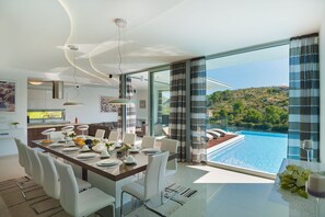 Dining - Luxury Beachfront Villa Blue Star Brac with Pool (Milna)